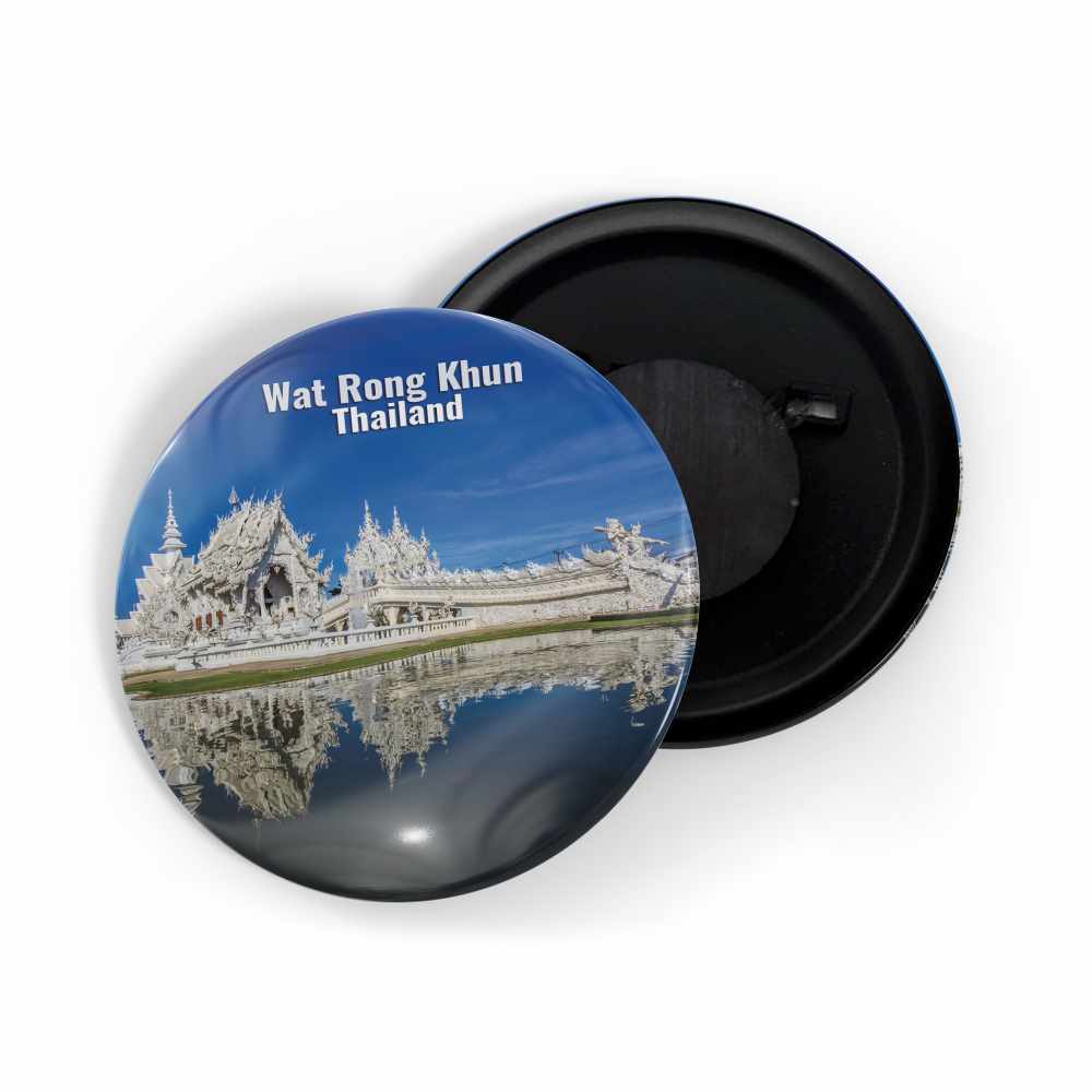 dhcrafts Fridge Magnet Multicolor Famous Tourist Place Wat Rong Khun Thailand Glossy Finish Design Pack of 1